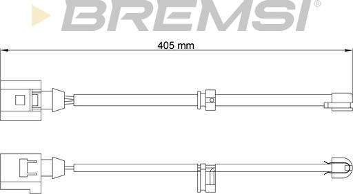 Bremsi WI0742 - Сигналізатор, знос гальмівних колодок autocars.com.ua