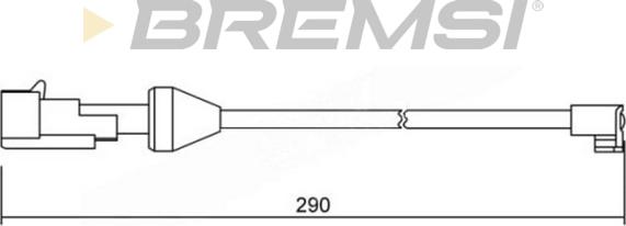 Bremsi WI0746 - Сигнализатор, износ тормозных колодок autodnr.net