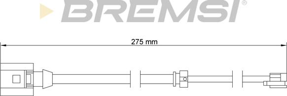 Bremsi WI0754 - Сигналізатор, знос гальмівних колодок autocars.com.ua