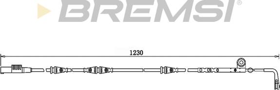 Bremsi WI0763 - Сигналізатор, знос гальмівних колодок autocars.com.ua