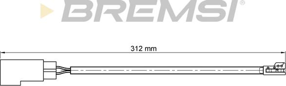 Bremsi WI0770 - Сигналізатор, знос гальмівних колодок autocars.com.ua