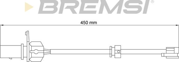 Bremsi WI0777 - Датчик тормозных колодок Audi A6-A7-A8 09- перед. autocars.com.ua