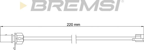 Bremsi WI0780 - Сигналізатор, знос гальмівних колодок autocars.com.ua