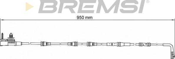 Bremsi WI0782 - Сигналізатор, знос гальмівних колодок autocars.com.ua