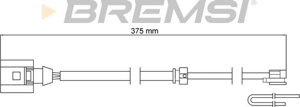 Bremsi WI0794 - Сигнализатор, износ тормозных колодок autodnr.net