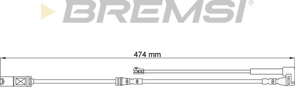 Bremsi WI0797 - Сигналізатор, знос гальмівних колодок autocars.com.ua