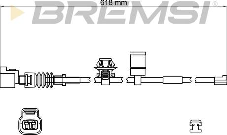 Bremsi WI0805 - Сигналізатор, знос гальмівних колодок autocars.com.ua