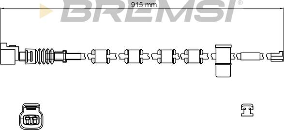 Bremsi WI0806 - Сигналізатор, знос гальмівних колодок autocars.com.ua