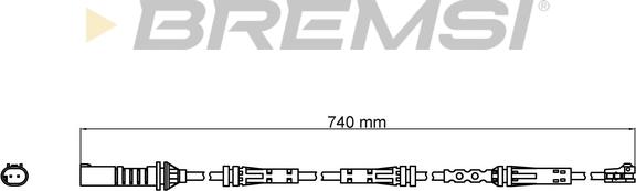 Bremsi WI0808 - Сигналізатор, знос гальмівних колодок autocars.com.ua