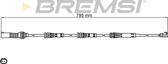 Bremsi WI0812 - Сигналізатор, знос гальмівних колодок autocars.com.ua