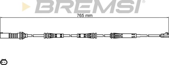 Bremsi WI0813 - Сигналізатор, знос гальмівних колодок autocars.com.ua