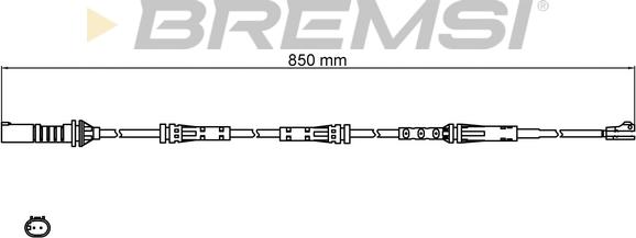 Bremsi WI0815 - Сигнализатор, износ тормозных колодок autodnr.net