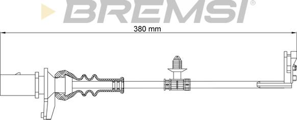 Bremsi WI0911 - Сигналізатор, знос гальмівних колодок autocars.com.ua