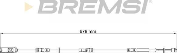 Bremsi WI0915 - Сигналізатор, знос гальмівних колодок autocars.com.ua