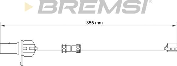 Bremsi WI0922 - Сигналізатор, знос гальмівних колодок autocars.com.ua