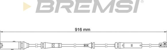 Bremsi WI0924 - Сигналізатор, знос гальмівних колодок autocars.com.ua