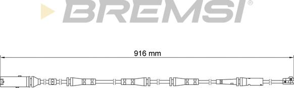 Bremsi WI0925 - Сигналізатор, знос гальмівних колодок autocars.com.ua