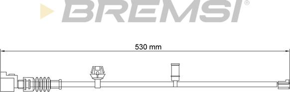 Bremsi WI0939 - Сигналізатор, знос гальмівних колодок autocars.com.ua