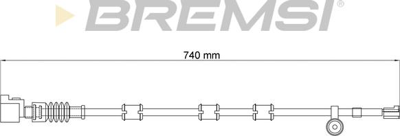 Bremsi WI0941 - Сигналізатор, знос гальмівних колодок autocars.com.ua