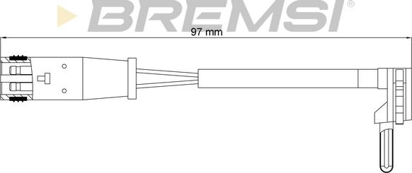 Bremsi WI0945 - Сигналізатор, знос гальмівних колодок autocars.com.ua