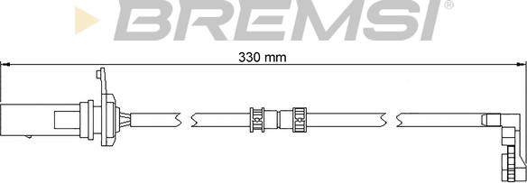 Bremsi WI0953 - Сигналізатор, знос гальмівних колодок autocars.com.ua