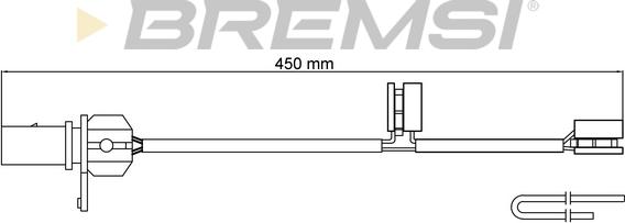 Bremsi WI0955 - Сигналізатор, знос гальмівних колодок autocars.com.ua