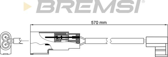 Bremsi WI0962 - Сигналізатор, знос гальмівних колодок autocars.com.ua