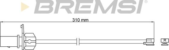 Bremsi WI0966 - Сигналізатор, знос гальмівних колодок autocars.com.ua