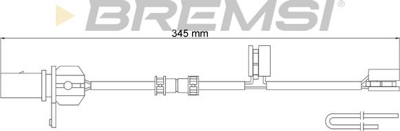 Bremsi WI0968 - Сигналізатор, знос гальмівних колодок autocars.com.ua