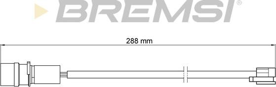 Bremsi WI0969 - Сигнализатор, износ тормозных колодок autodnr.net