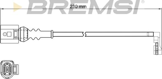 Bremsi WI0974 - Сигналізатор, знос гальмівних колодок autocars.com.ua