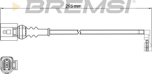 Bremsi WI0975 - Сигналізатор, знос гальмівних колодок autocars.com.ua