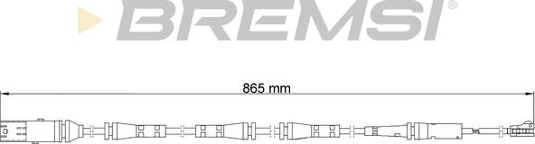 Bremsi WI0982 - Сигналізатор, знос гальмівних колодок autocars.com.ua