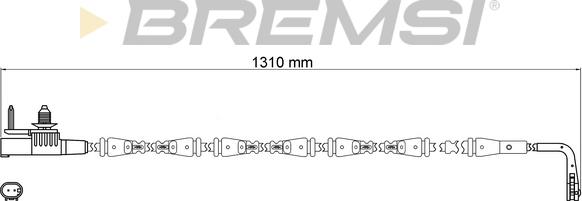 Bremsi WI0985 - Сигналізатор, знос гальмівних колодок autocars.com.ua