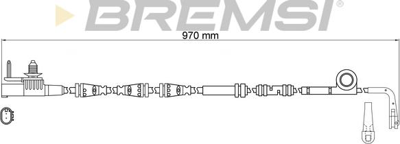 Bremsi WI0986 - Сигналізатор, знос гальмівних колодок autocars.com.ua