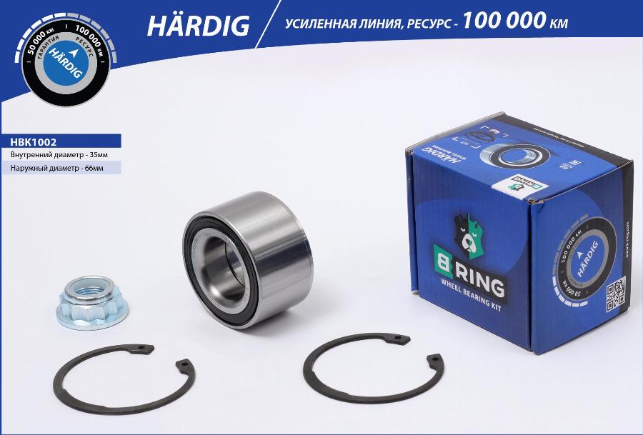 B-RING HBK1002 - Комплект подшипника ступицы колеса autodnr.net