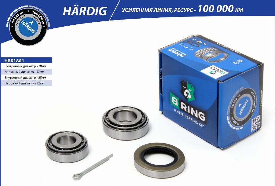 B-RING hbk1801 - Комплект подшипника ступицы колеса autodnr.net