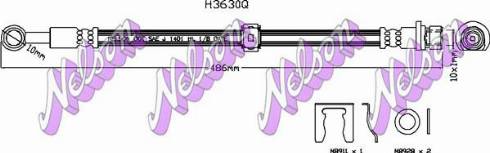 Brovex-Nelson H3630Q - Гальмівний шланг autocars.com.ua