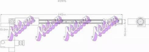 Brovex-Nelson H3976 - Гальмівний шланг autocars.com.ua