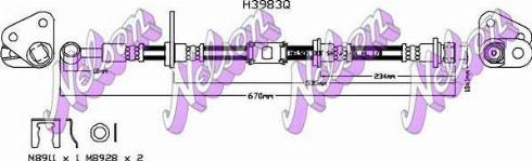 Brovex-Nelson H3983Q - Гальмівний шланг autocars.com.ua