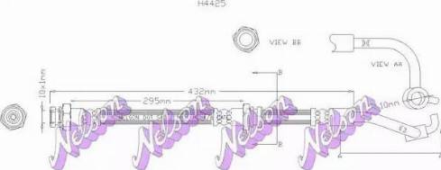 Brovex-Nelson H4425 - Гальмівний шланг autocars.com.ua