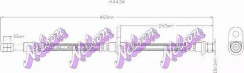 Brovex-Nelson H4434 - Гальмівний шланг autocars.com.ua