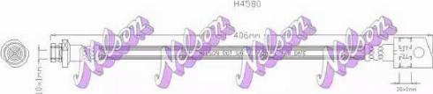 Brovex-Nelson H4580 - Гальмівний шланг autocars.com.ua
