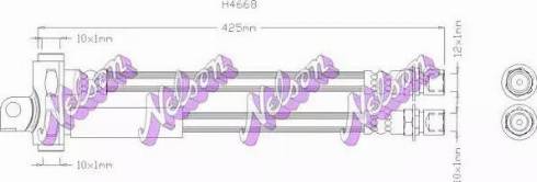 Brovex-Nelson H4668 - Гальмівний шланг autocars.com.ua