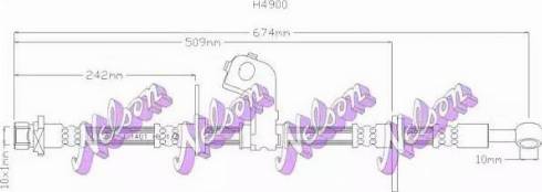 Brovex-Nelson H4900 - Гальмівний шланг autocars.com.ua