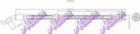 Brovex-Nelson H4912 - Гальмівний шланг autocars.com.ua