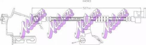 Brovex-Nelson H4943 - Гальмівний шланг autocars.com.ua
