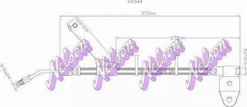 Brovex-Nelson H4944 - Гальмівний шланг autocars.com.ua