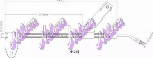 Brovex-Nelson H4945 - Гальмівний шланг autocars.com.ua