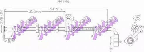 Brovex-Nelson H4946 - Гальмівний шланг autocars.com.ua